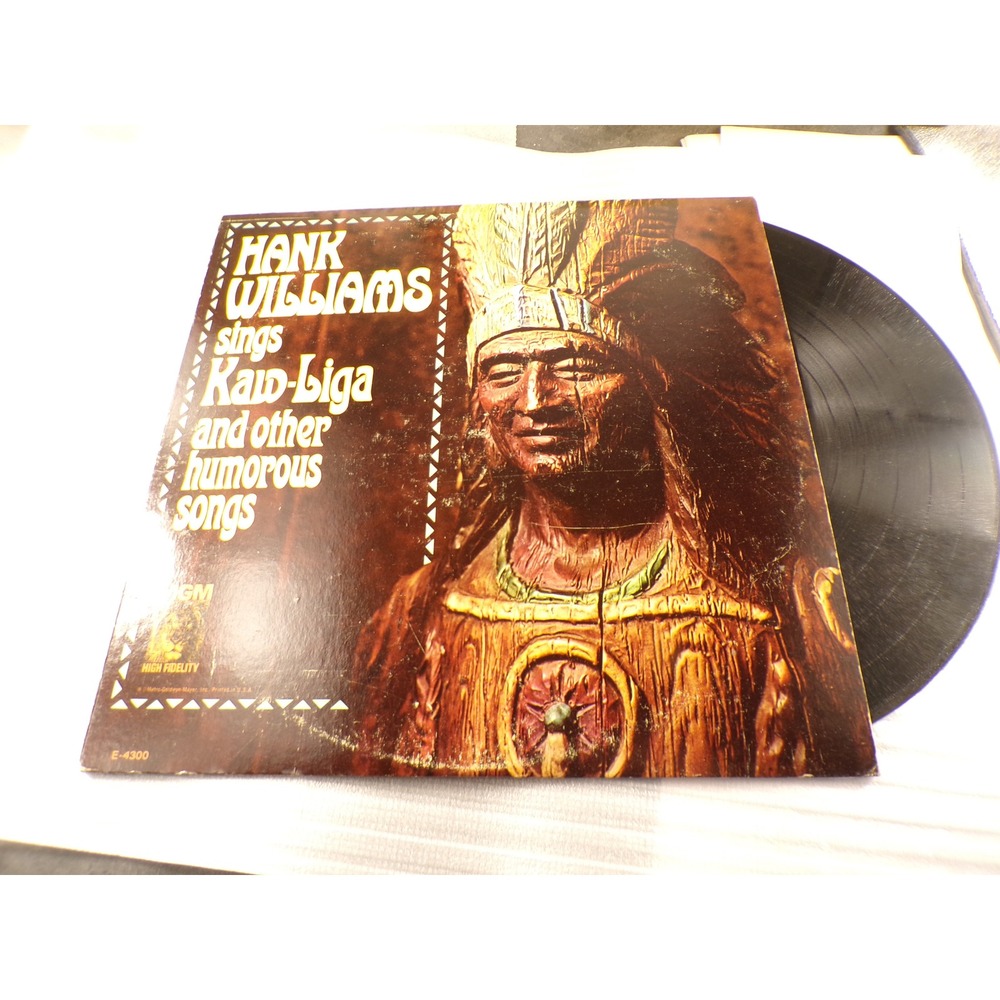 Hank Williams Sings Kaw-Liga and Other Humorous Songs Vinyl LP MGM E-4300 Mono